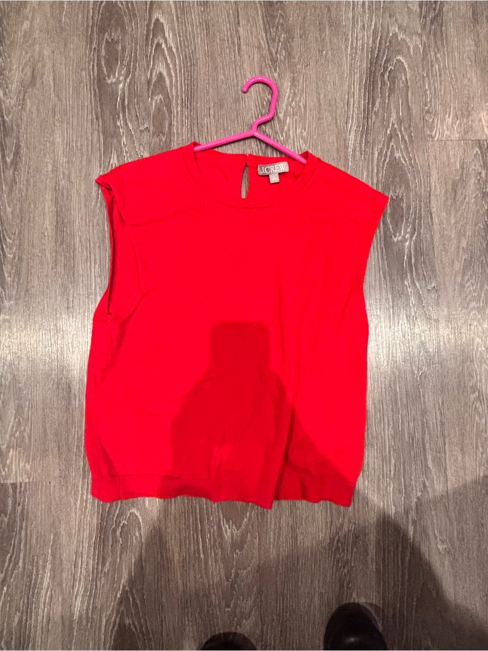 J. Crew Bright Red Sleeveless CASHMERE Tank Top